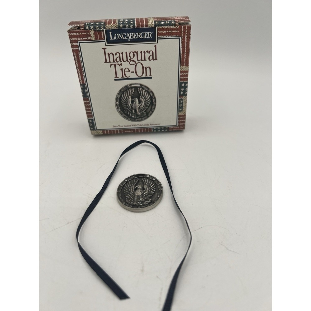 ❤️ Longaberger 1997 Inaugural Basket Tie‑On – NEW 🎀